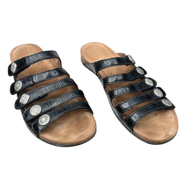 Dansko Women’s Janie Black Strappy Slip on Sandal Size 39 US 8.5/9 - Picture 5 of 11